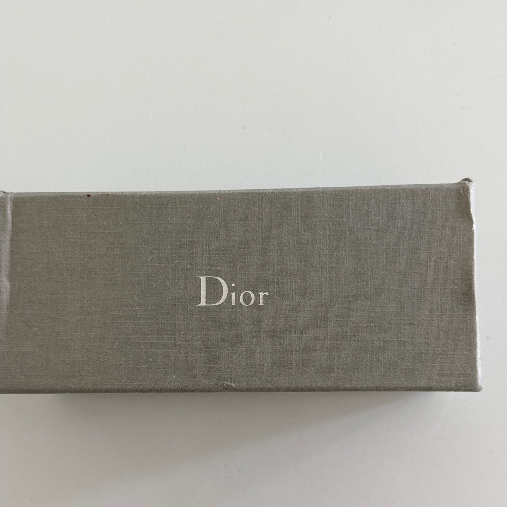 Dior Gray Fabric Presentation Box With White Logo